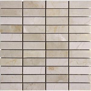 Crema Marfil Premium Polished 25x75 Marble Mosaic