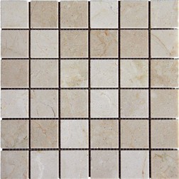 Crema Marfil Premium Polished 50x50 mm Marble Mosaic