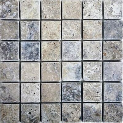 Clara Silver Honed 50x50 mm Mosaic