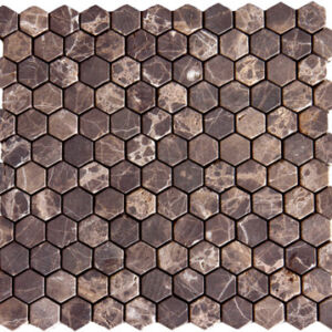 Emprador Dark Tumbled 25 mm Hex Mosaic