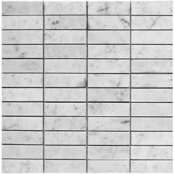 Hamptons Carrara White Honed Marble 25x75 mm Mosaic