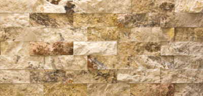 Silla Scabosso Travertine Split Face Brick Pattern